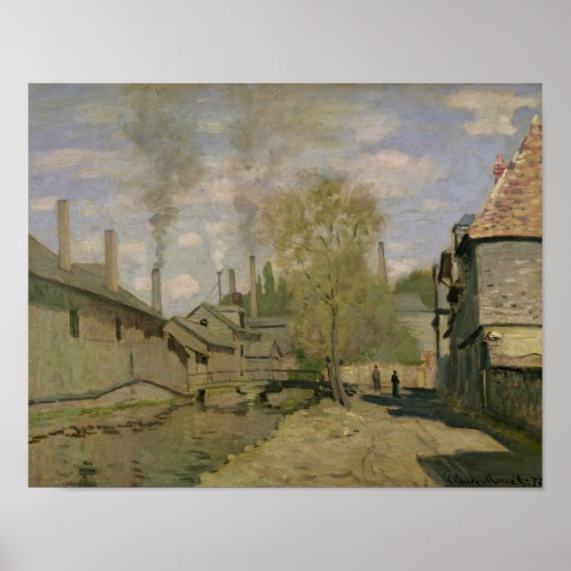 Claude Monet | The Stream of Robec at Rouen, 1872 Poster (Front)