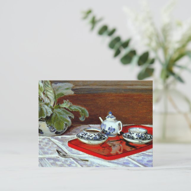 Claude Monet - The Tea Set, Postcard (Standing Front)