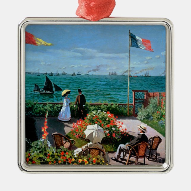 Claude Monet | The Terrace at Sainte-Adresse, 1867 Metal Ornament (Front)