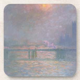 Claude Monet   The Thames with Charing Cross Drink Coaster