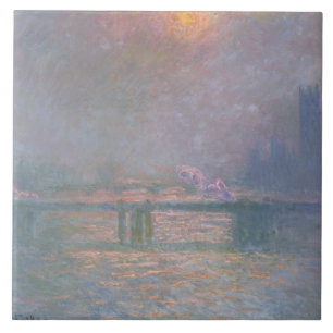 Claude Monet   The Thames with Charing Cross Tile