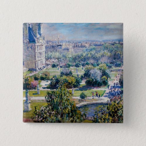 Claude Monet _ The Tuileries Gardens Button