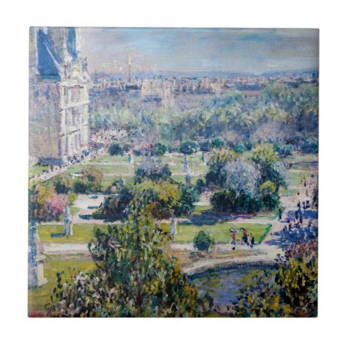 Claude Monet _ The Tuileries Gardens Ceramic Tile