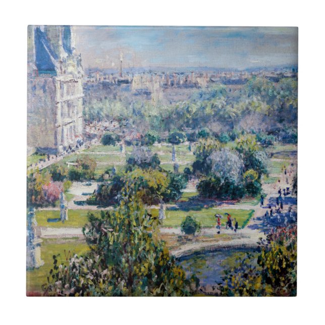 Claude Monet - The Tuileries Gardens Ceramic Tile (Front)