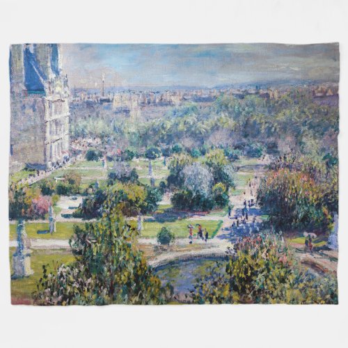 Claude Monet _ The Tuileries Gardens Fleece Blanket