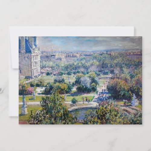 Claude Monet _ The Tuileries Gardens Invitation