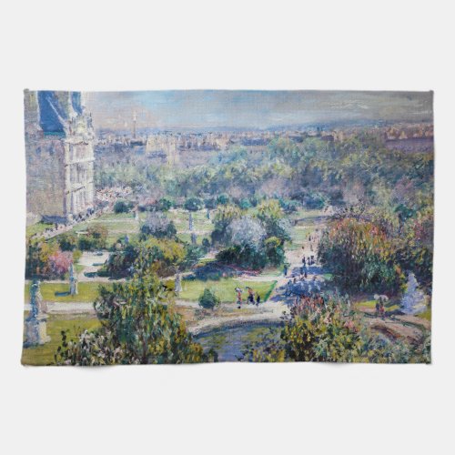 Claude Monet _ The Tuileries Gardens Kitchen Towel