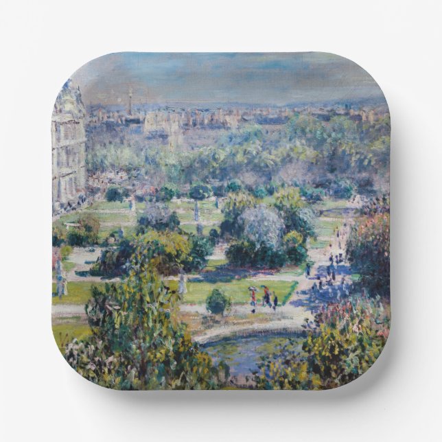 Claude Monet - The Tuileries Gardens Paper Plates (Front)