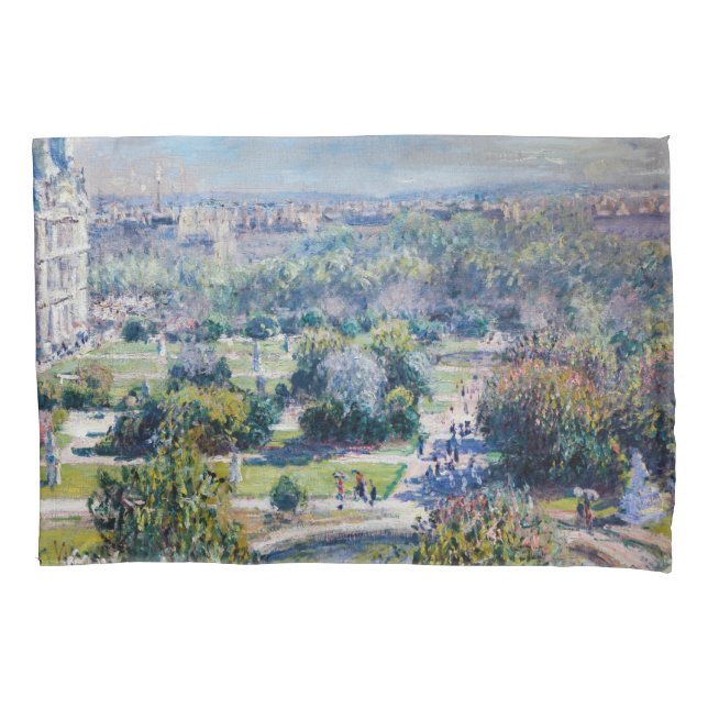 Claude Monet - The Tuileries Gardens Pillow Case (Front)