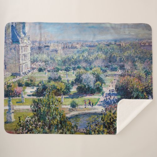 Claude Monet _ The Tuileries Gardens Sherpa Blanket