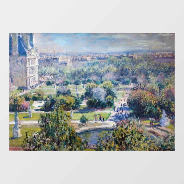 Claude Monet - The Tuileries Gardens  Window Cling (Sheet)