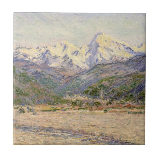 Claude Monet | The Valley of the Nervia Ceramic Tile (Front)