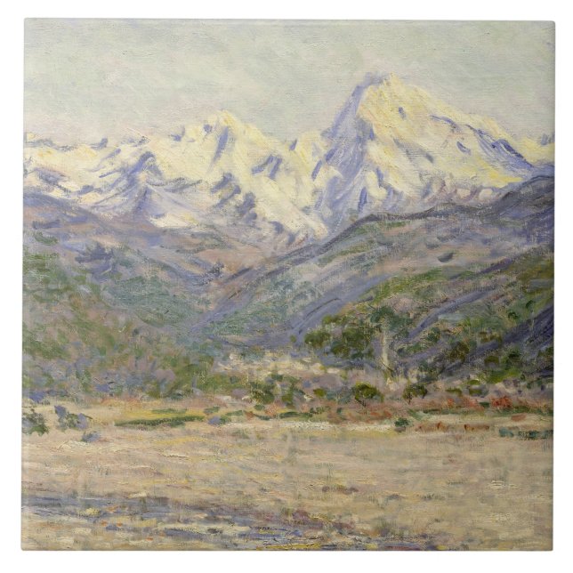 Claude Monet - The Valley of the Nervia Tile (Front)
