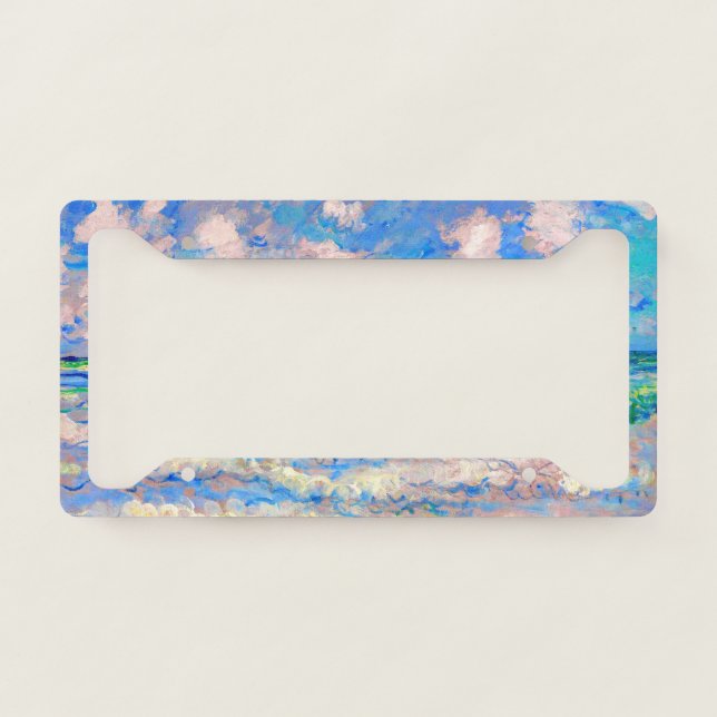 Claude Monet "The wave" License Plate Frame (Front)