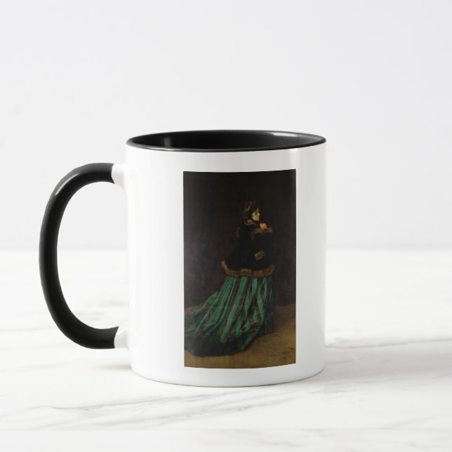 Claude Monet | The Woman in the Green Dress, 1866 Mug (Left)