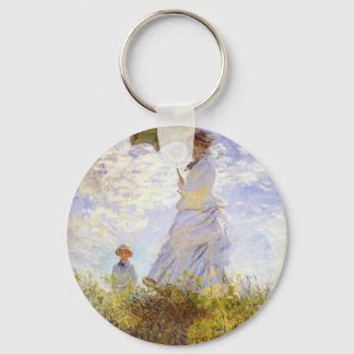 Claude Monet - The Woman With The Parasol Keychain