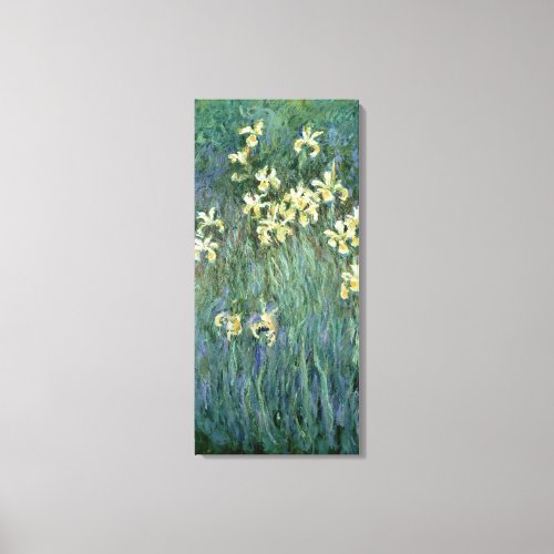 Claude Monet  The Yellow Irises Canvas Print