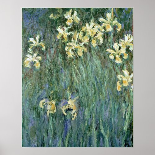 Claude Monet  The Yellow Irises Poster