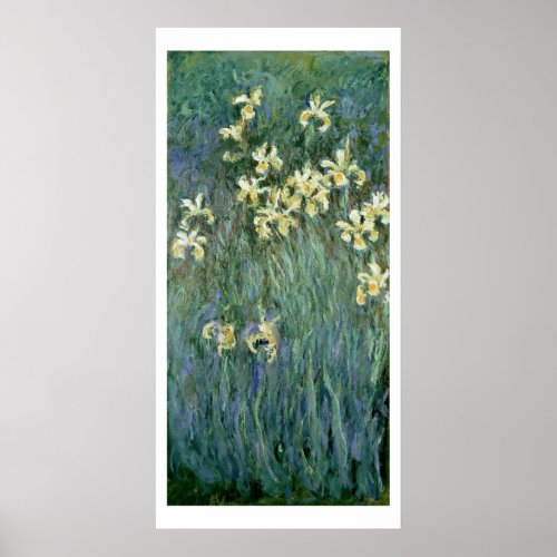 Claude Monet  The Yellow Irises Poster