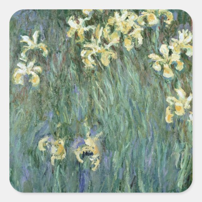 Claude Monet | The Yellow Irises Square Sticker (Front)