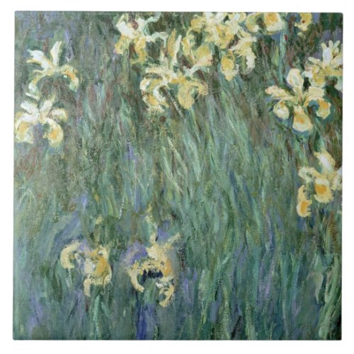 Claude Monet  The Yellow Irises Tile