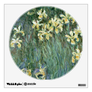 Claude Monet The Yellow Irises Wall Sticker