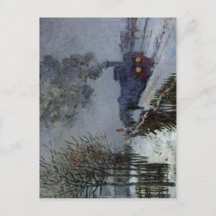 Claude Monet Train in the Snow 1875 Technique Oil  Postcard