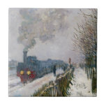 Claude Monet - Train in the Snow / The Locomotive Ceramic Tile<br><div class="desc">Train in the Snow / The Locomotive (Le train dans la neige / La locomotive) - Claude Monet,  Oil on Canvas,  1875</div>