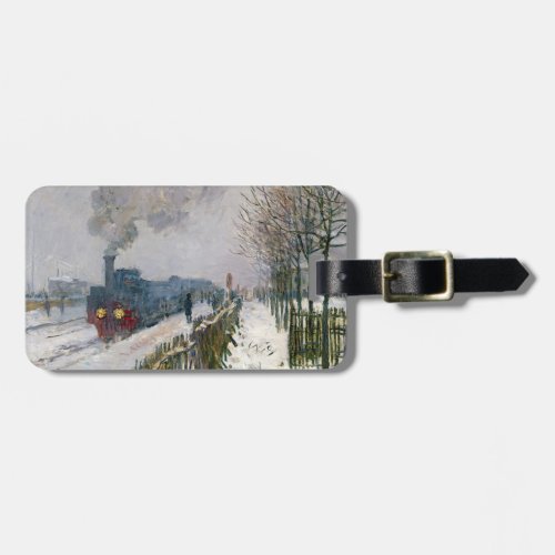 Claude Monet _ Train in the Snow  The Locomotive Luggage Tag