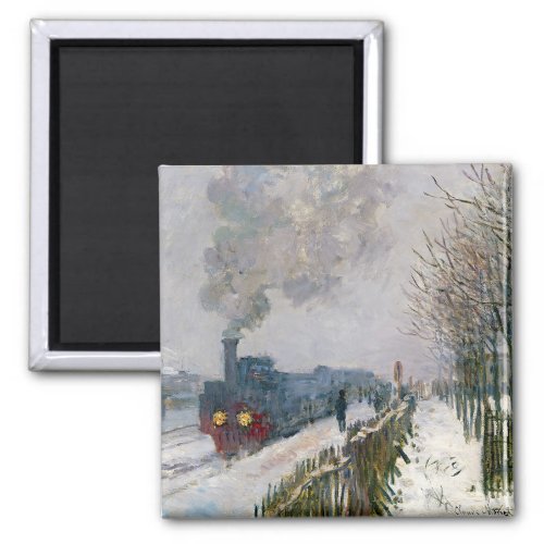 Claude Monet _ Train in the Snow  The Locomotive Magnet