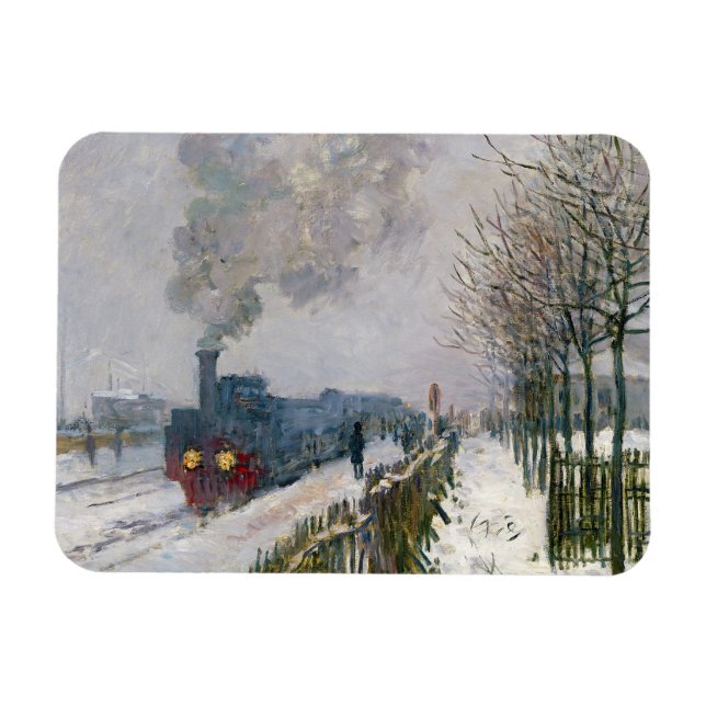 Claude Monet - Train in the Snow / The Locomotive Magnet (Horizontal)