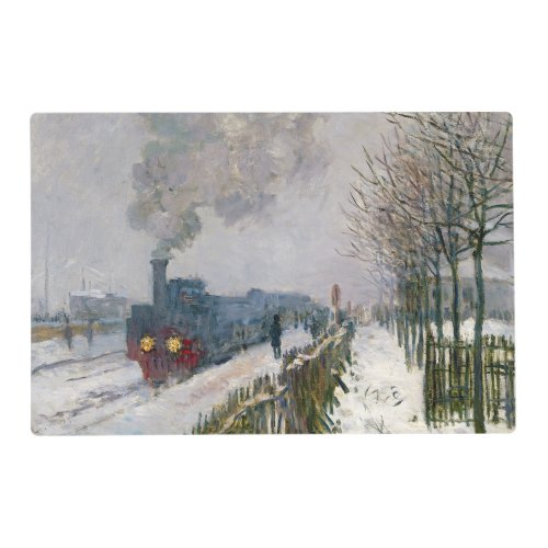 Claude Monet _ Train in the Snow  The Locomotive Placemat