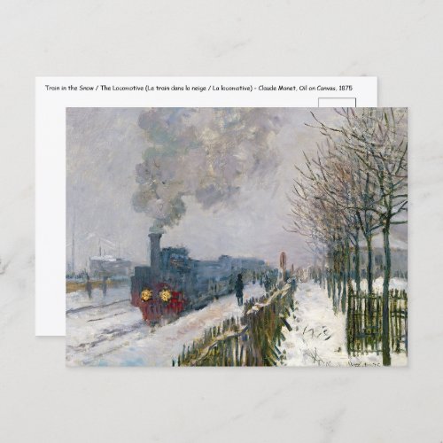 Claude Monet _ Train in the Snow  The Locomotive Postcard