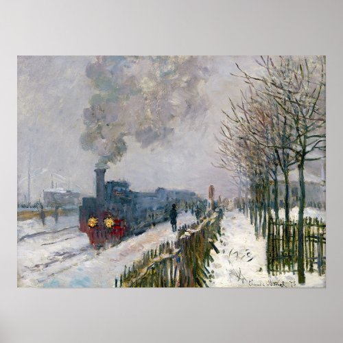 Claude Monet _ Train in the Snow  The Locomotive Poster