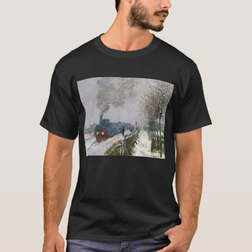 Claude Monet _ Train in the Snow  The Locomotive T_Shirt