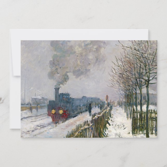 Claude Monet - Train in the Snow / The Locomotive Thank You Card (Front)