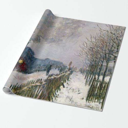 Claude Monet _ Train in the Snow  The Locomotive Wrapping Paper