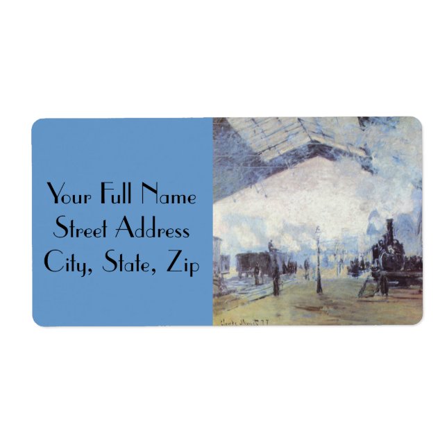 Claude Monet Train Station Label (Front)