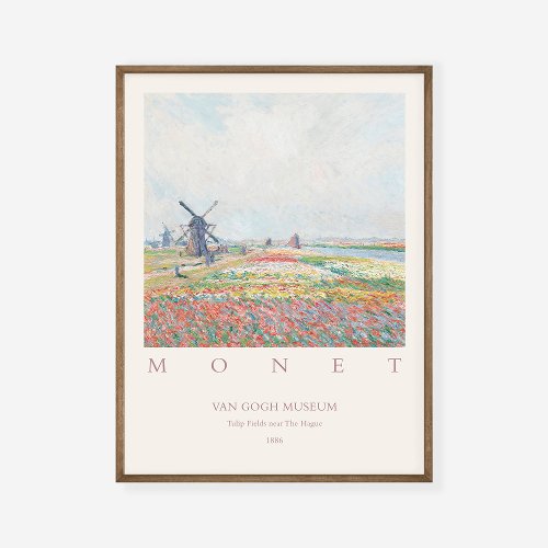 Claude Monet Tulip Fields Hague 1886 Poster