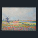 Claude Monet - Tulip Fields near The Hague Doormat<br><div class="desc">Tulip Fields near The Hague (Champs de tulipes pres de La Hague) - Claude Monet,  Oil on Canvas,  1886</div>