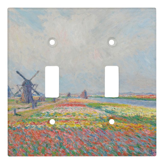 Claude Monet - Tulip Fields near The Hague Light Switch Cover (Front)