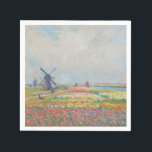Claude Monet - Tulip Fields near The Hague Napkins<br><div class="desc">Tulip Fields near The Hague (Champs de tulipes pres de La Hague) - Claude Monet,  Oil on Canvas,  1886</div>