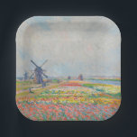 Claude Monet - Tulip Fields near The Hague Paper Plates<br><div class="desc">Tulip Fields near The Hague (Champs de tulipes pres de La Hague) - Claude Monet,  Oil on Canvas,  1886</div>