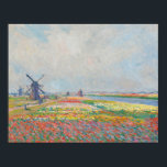 Claude Monet - Tulip Fields near The Hague Poster<br><div class="desc">Tulip Fields near The Hague (Champs de tulipes pres de La Hague) - Claude Monet,  Oil on Canvas,  1886</div>