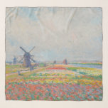 Claude Monet - Tulip Fields near The Hague Scarf<br><div class="desc">Tulip Fields near The Hague (Champs de tulipes pres de La Hague) - Claude Monet,  Oil on Canvas,  1886</div>