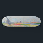 Claude Monet - Tulip Fields near The Hague Skateboard<br><div class="desc">Tulip Fields near The Hague (Champs de tulipes pres de La Hague) - Claude Monet,  Oil on Canvas,  1886</div>