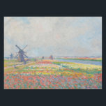 Claude Monet - Tulip Fields near The Hague Tablecloth<br><div class="desc">Tulip Fields near The Hague (Champs de tulipes pres de La Hague) - Claude Monet,  Oil on Canvas,  1886</div>