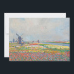 Claude Monet - Tulip Fields near The Hague Thank You Card<br><div class="desc">Tulip Fields near The Hague (Champs de tulipes pres de La Hague) - Claude Monet,  Oil on Canvas,  1886</div>