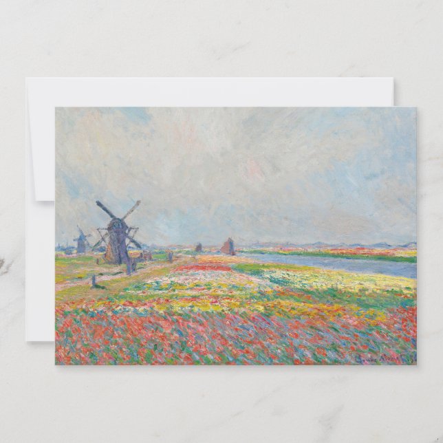 Claude Monet - Tulip Fields near The Hague Thank You Card (Front)