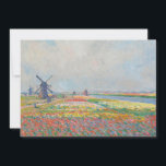 Claude Monet - Tulip Fields near The Hague Thank You Card<br><div class="desc">Tulip Fields near The Hague (Champs de tulipes pres de La Hague) - Claude Monet,  Oil on Canvas,  1886</div>